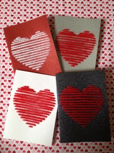 DIY Yarn Heart Valentine Day Cards