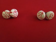 Valentine Day Button Earrings Valentine Day Button Earrings