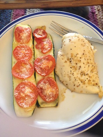 Adovcare Dinner - Zucchini Pizza and Chicken Breast